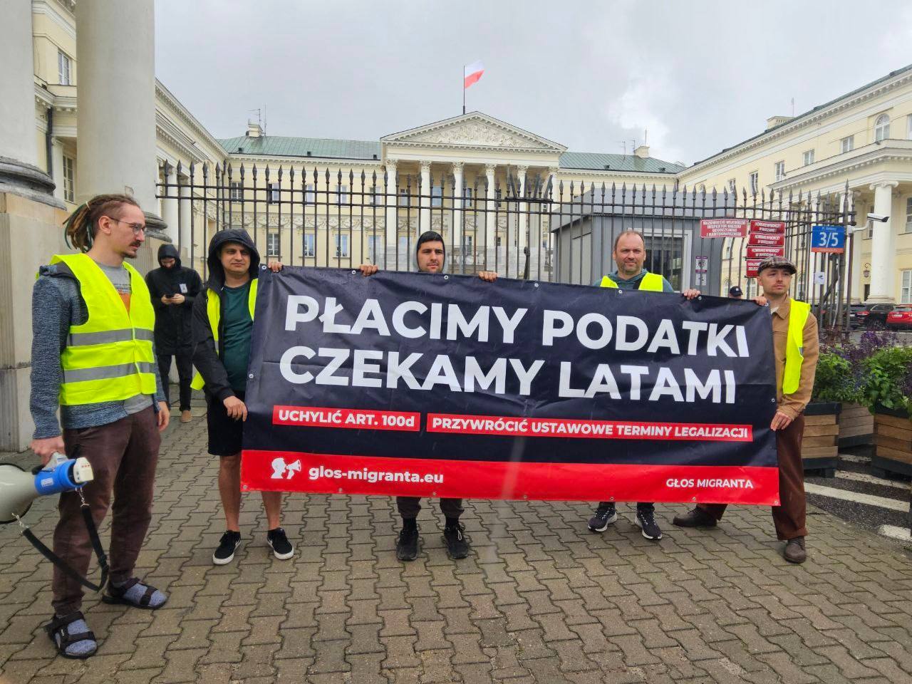 Foreigners' protest at the Mazovian Voivodeship Office, Warsaw, 24 August 2026 (3)